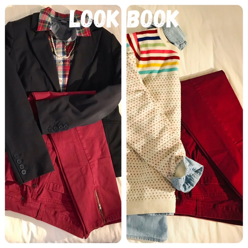 Talbots size 8 red pants.